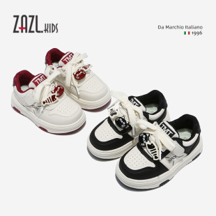 ZAZL女童平底板鞋春秋季上新款运动鞋男童防滑软底时尚百搭跑步鞋