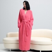 睡衣女秋冬季 半边绒加绒性感毛绒绒轻奢高级感网红风睡袍可外穿