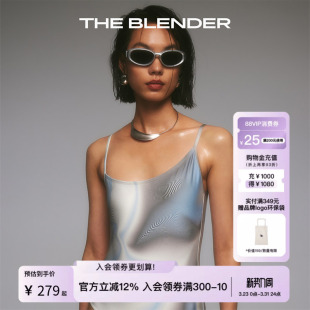 The Blender海边温泉度假后背双绑带设计露背女连体泳衣