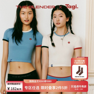 Blender The Tagi.「爱意果实」撞色苹果刺绣T恤 2件5折
