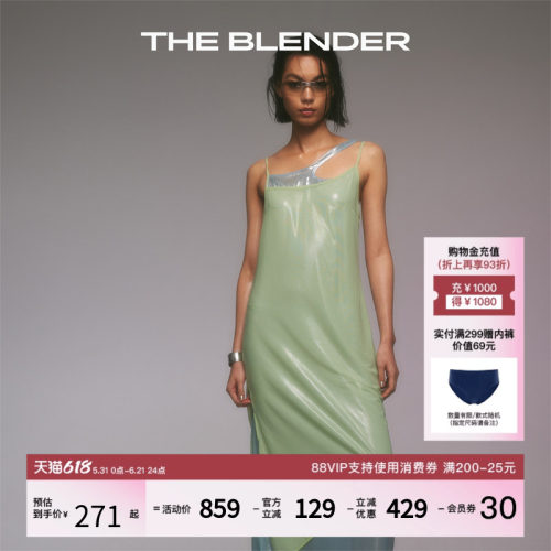 TheBlender不对称露背连衣裙