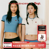 2件5折 The Blender Tagi.「爱意果实」撞色苹果刺绣T恤