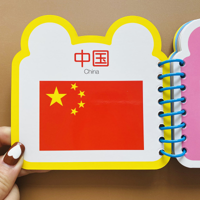 宝宝认国旗标志卡片撕不烂儿童认识世界国旗图片安全警示标志大全防水防撕益智早教书1-3-4-5岁小孩幼童宝宝认各个国家书幼儿认知