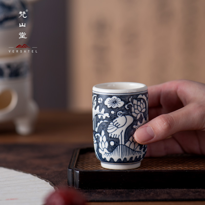 梵山堂一路连科闻香杯功夫茶杯家用品茗杯高档个人专用茶具主人杯