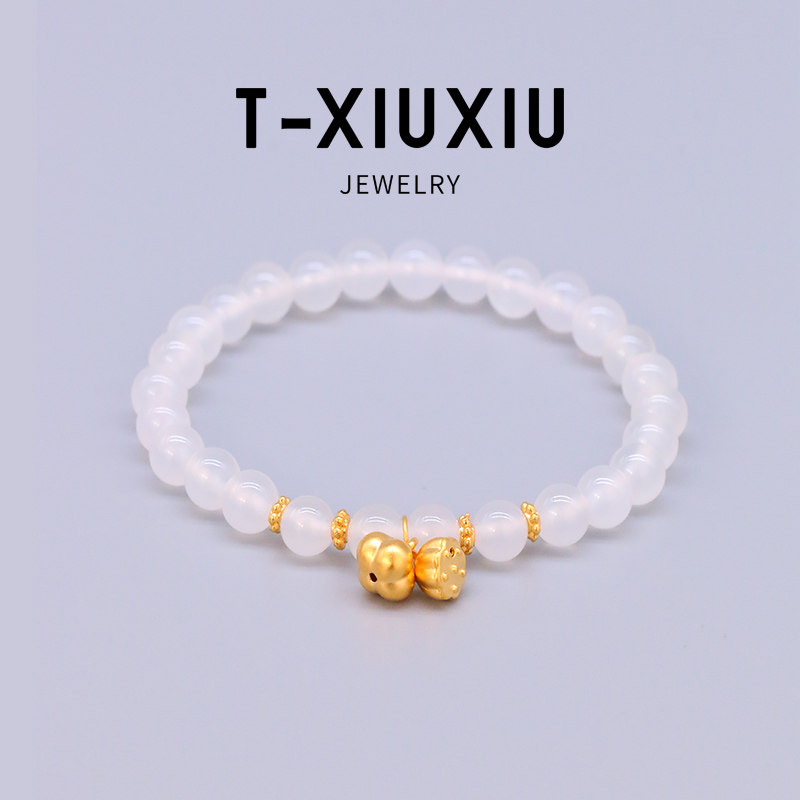 足金999好事连连莲花黄金手串