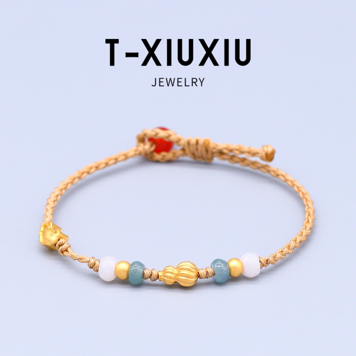 黄金足金999葫芦如意手链