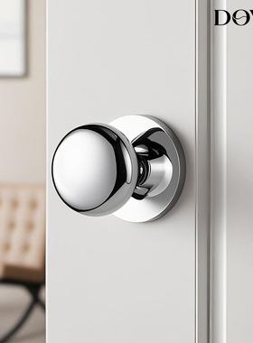 白色椭圆球美式门锁仿古铜浴室锁简欧式球形锁黑色卫生间锁可反锁