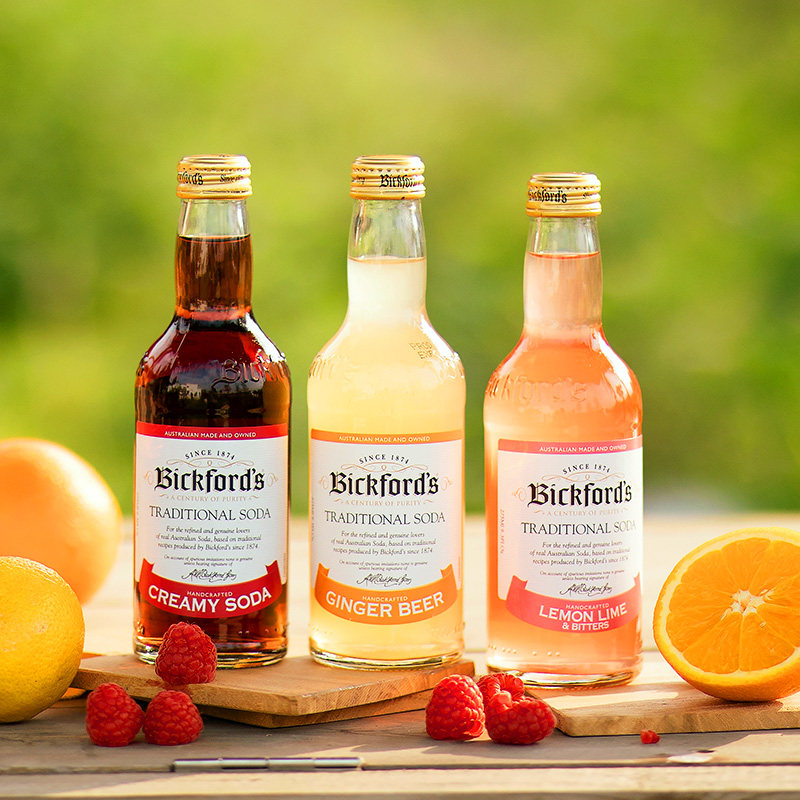 进口贝可福含气饮料275ml澳洲姜味香草柠檬酸橙果汁lbickfords