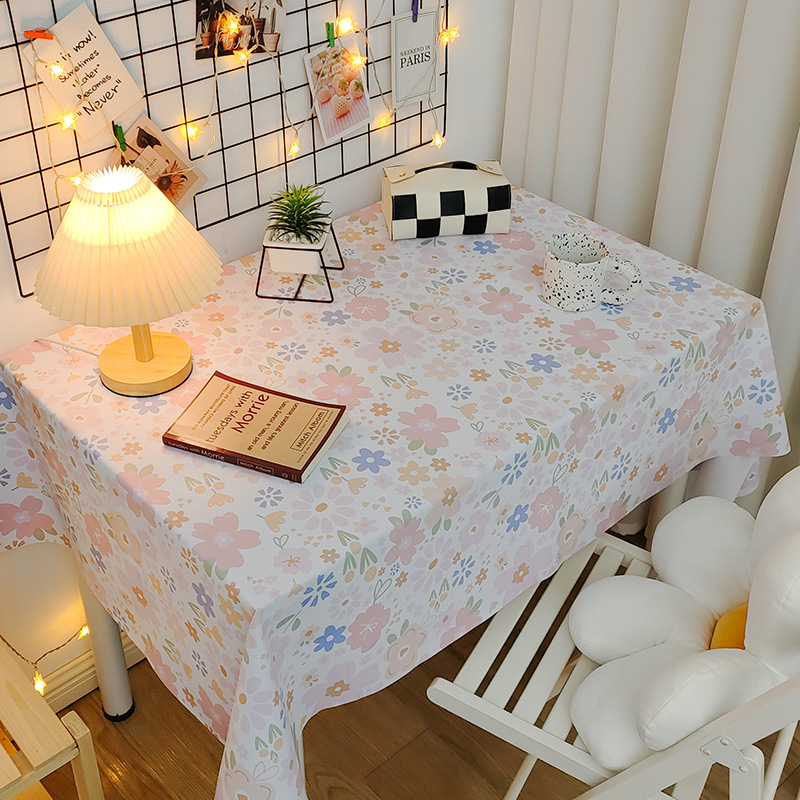 ins风小清新学生书桌pvc桌布防水防油装饰防尘台布餐桌布茶几桌垫