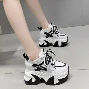 小众百搭运动休闲鞋 新款 女显脚小 女2025秋季 超火10cm内增高老爹鞋