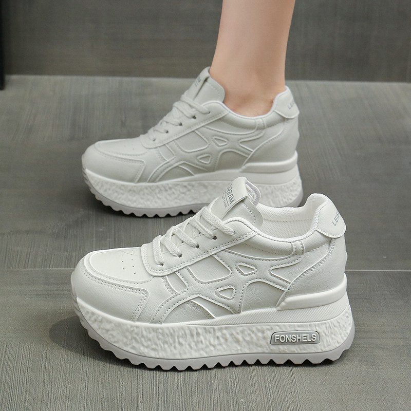 英伦风8cm内增高女鞋2026春节新款小白鞋百搭厚底韩版时尚休闲鞋,女鞋,时尚休闲鞋,淘宝优惠券,粉丝福利购,淘宝优惠卷