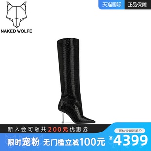 Naked?Wolfe英國潮牌 TEXAS歐美2025尖頭長筒靴女細(xì)跟高跟騎士靴