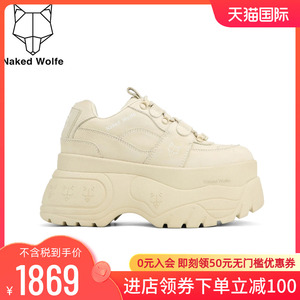 SINNER/Naked Wolfe鞋子女2024新款老爹鞋女潮百搭真皮休闲运动鞋