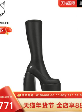 Naked Wolfe英国潮牌/SPICE女靴2025秋季百搭超酷高跟厚底长筒靴