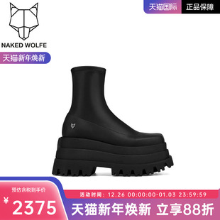 新款 Naked Wolfe英国潮牌 SASSY厚底高防水台增高女靴2025年秋季