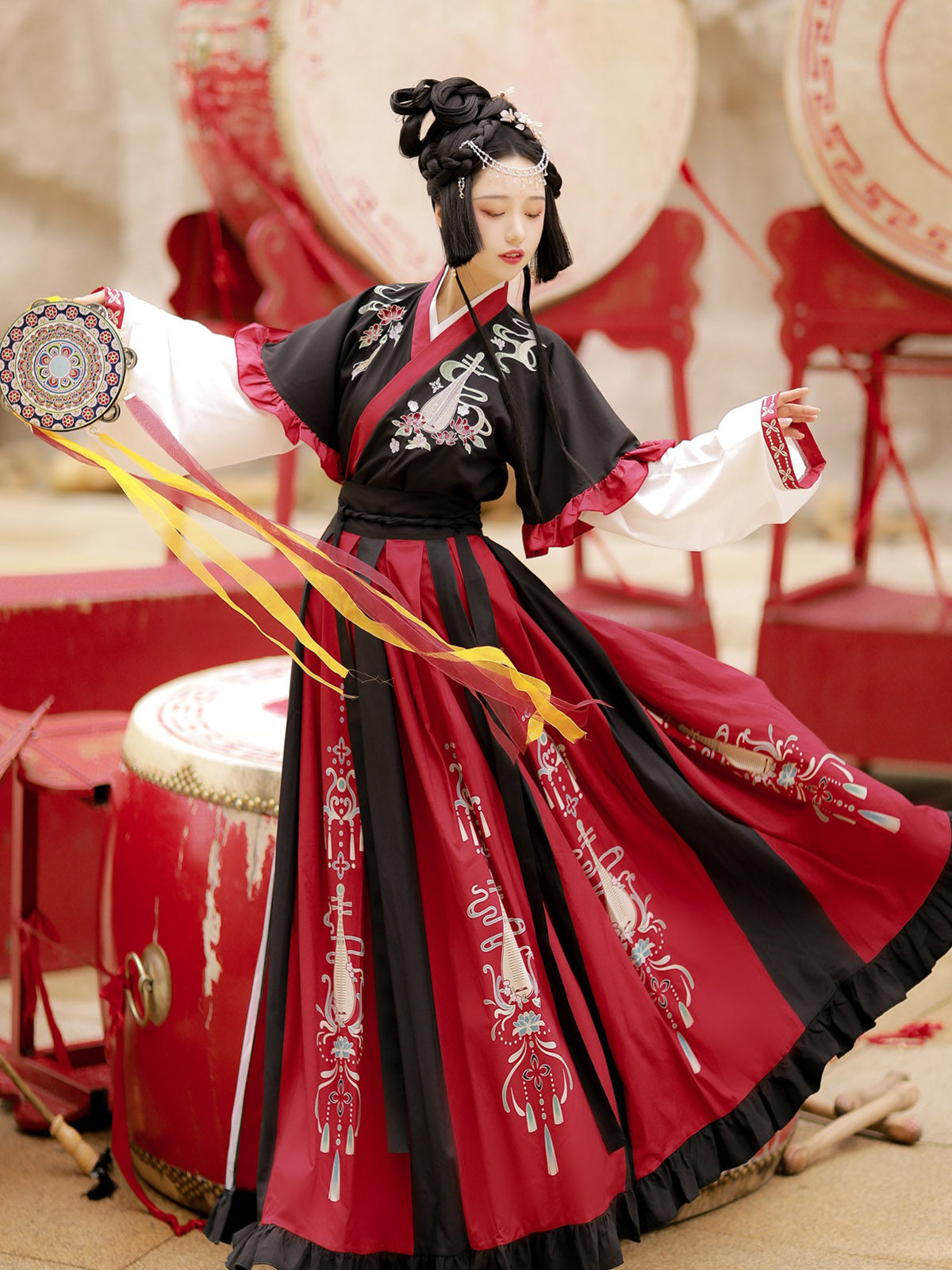 倚梦阁原创思华年汉服女中国风古装仙气晋制交领齐腰襦裙套装