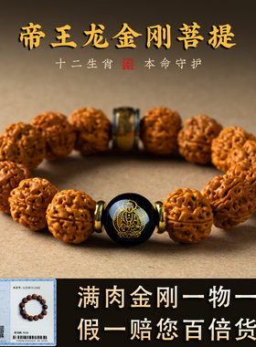 正宗尼泊尔满肉大金刚菩提子手串精品原籽文玩佛珠把玩盘玩手链男