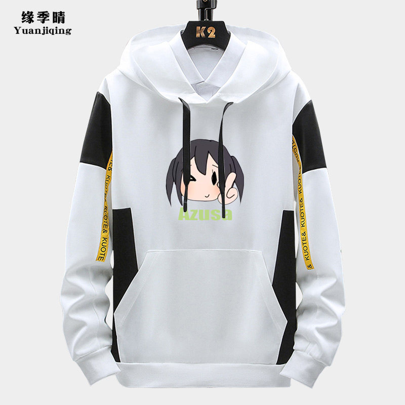 k-on轻音少女平泽唯秋山澪动漫周边男青少年春秋薄款连帽休闲卫衣