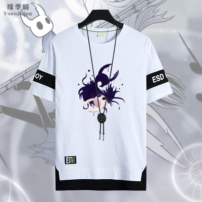 空洞骑士Hollow Knight联名游戏周边青少年短袖T恤男纯棉衣服