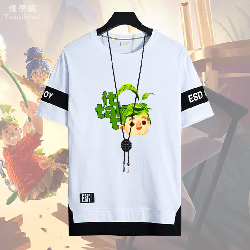 双人成行科迪小梅steam游戏周边男青少年纯棉短袖T恤衣服夏季