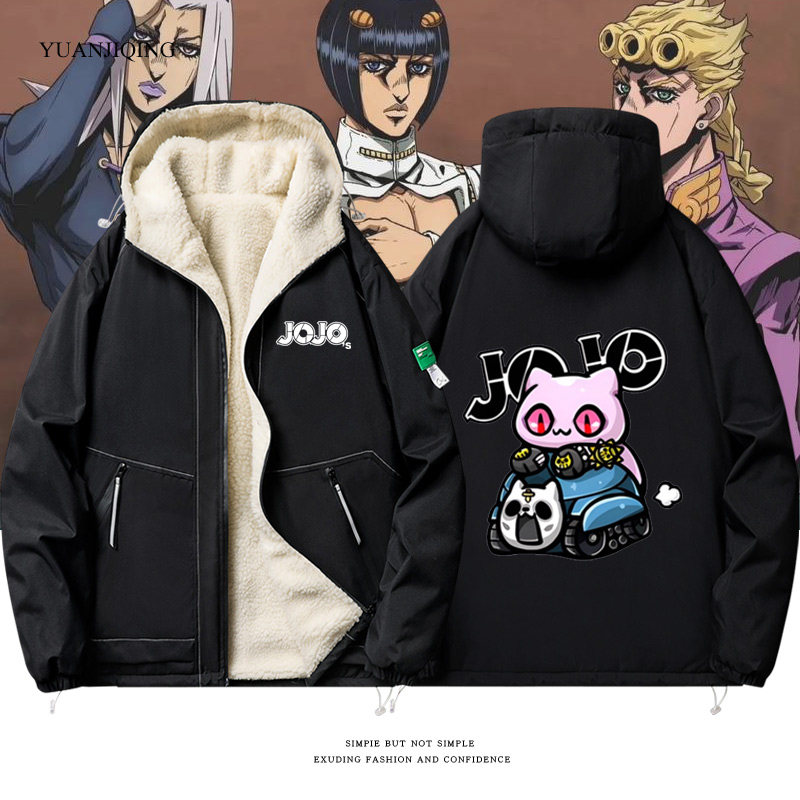 JOJO的奇妙冒险杀手皇后暹罗猫周边休闲棉服男学生冬季棉衣服a