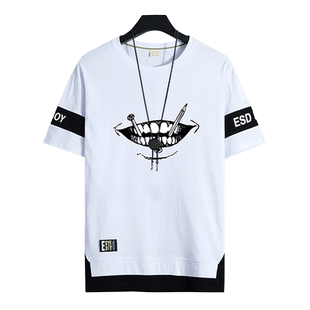 伊藤润二第五人格短袖T恤川上富江漫画男纯棉夏季青少年休闲衣服