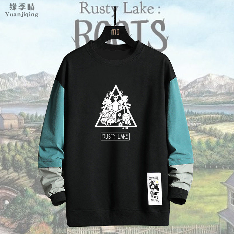 锈湖根源游戏周边衣服逃离方块春秋季宽松休闲男青少年圆领卫衣