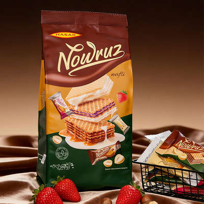 脆脆斯基牌混合巧克力涂层威化饼干原装榛子草莓牛奶味休闲小零食