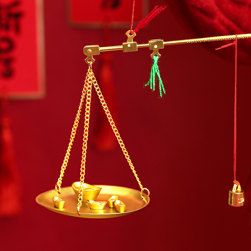 乔迁之喜称心如意创意摆件小铜秤