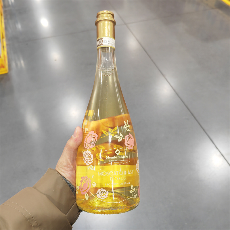 750ml5%vol山姆代购意大利进口莫斯卡托阿斯蒂低醇起泡白葡萄酒