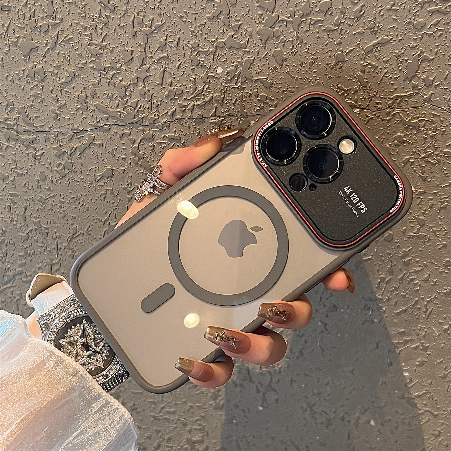 灰边透明磁吸大视窗适用苹果16手机壳新款16promax保护套iphone16pro防摔15promax硅胶苹果15全包13外壳14pro