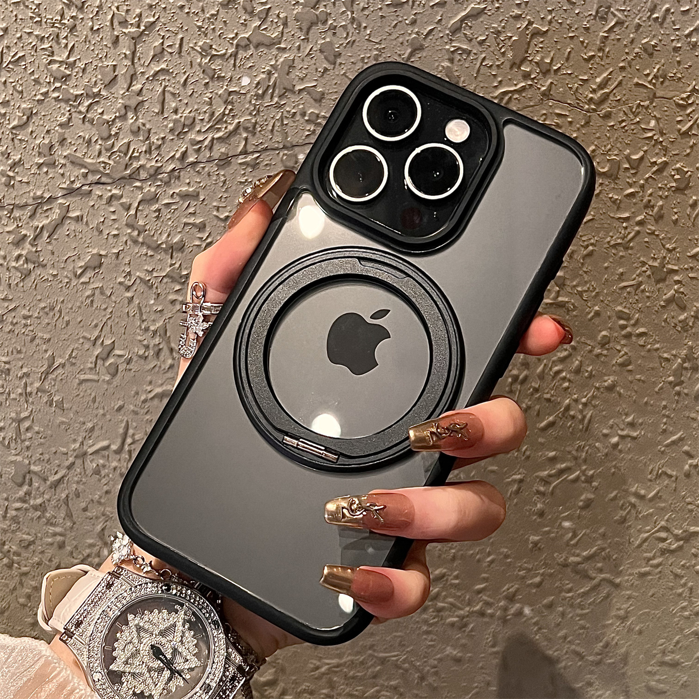 黑边大孔透明支点壳适用苹果16手机壳新款16promax套iphone16pro防摔15promax硅胶苹果15全包苹果13女14pro男