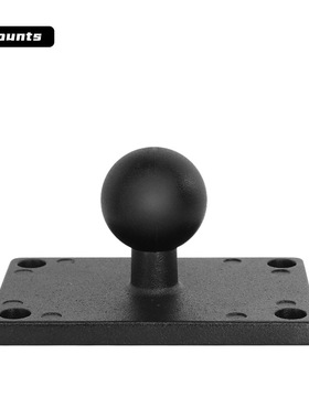 工程叉车导航设备万向球头底座1英寸25球头64x38.5孔距长方形底座