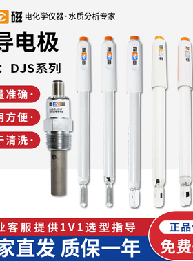雷磁DJS-1C/0.01VTG电导电极铂黑/光亮纯水电导率探头传感器