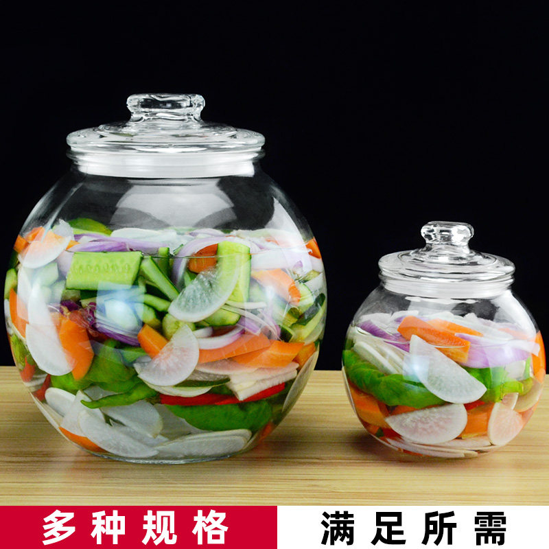 泡菜坛子玻璃罐加厚酸菜坛子腌制罐大号食用级家用咸菜缸泡菜罐子