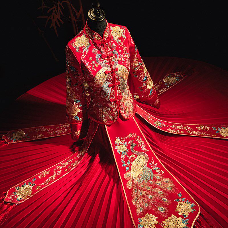 结婚唐装女新娘中式价格 结婚唐装女新娘中式图片 星期三