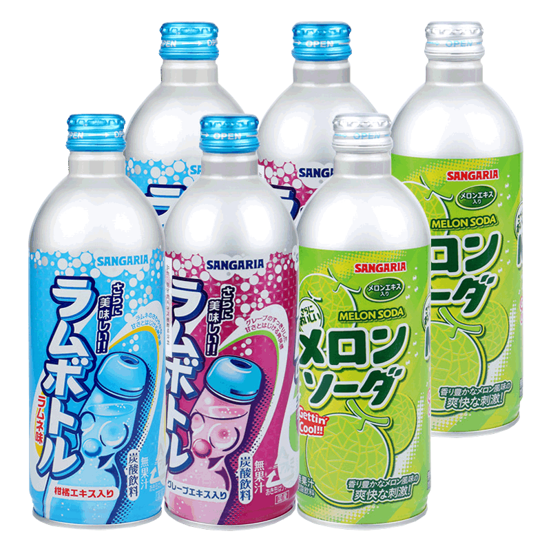 日本进口三佳利波子汽水