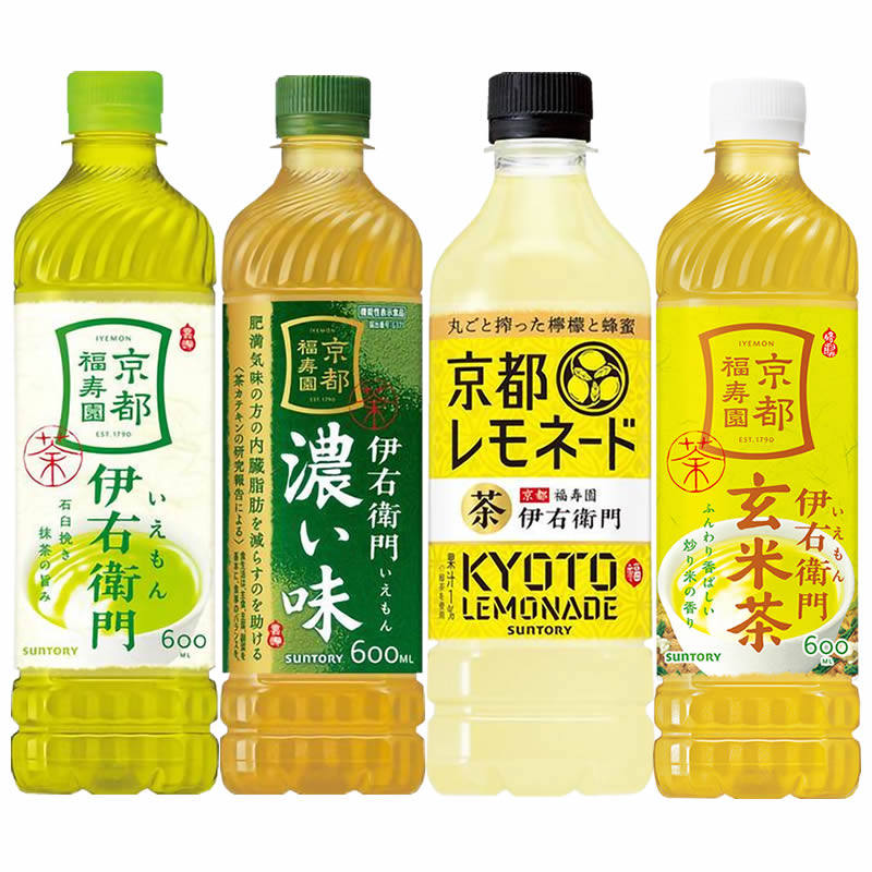 日本进口三得利伊右卫门福寿园绿茶饮料600ml*3瓶joynuts京都茶饮