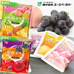 日本进口ACE艾斯什锦果味蒟蒻果冻3种水果口味混装 大袋 可吸480g