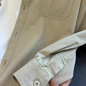 卡其色衬衫男士长袖日系休闲cityboy衬衣外套男春季新款百搭上衣图片