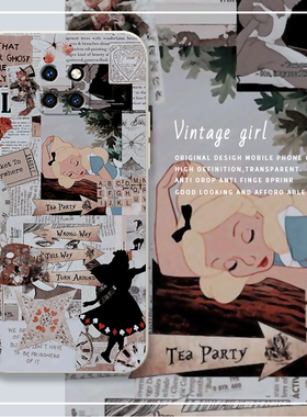 欧美复古少女适用华为mate20手机壳mate20pro硅胶mate10全包防摔9pro套10pro插画拼接20x直边mtee小众por艺术