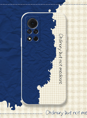 蓝色海岸适用华为荣耀v40手机壳荣耀v30pro全包防摔v30新款轻奢版液态硅胶男v20保护套v10小众高级v9涂鸦海浪