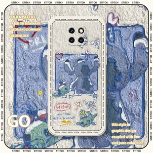 涂鸦史迪仔适用华为mate20手机壳mate20pro硅胶mate10全包防摔9pro套10pro卡通可爱20x潮牌mtee史迪奇por情侣