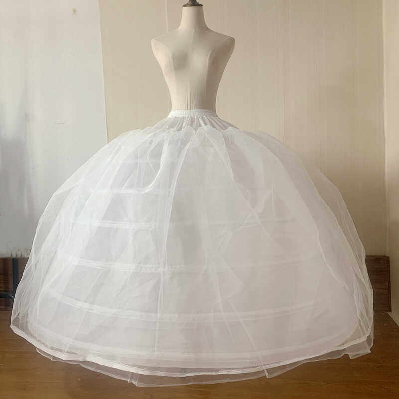 新娘婚纱裙撑钢圈加纱婚纱蓬裙可调节超篷超大衬裙演出服花嫁内衬