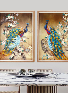 指艺时代衍纸孔雀材料包创意手工DIY中国风古风国粹尺寸8K/A3/4K/套装凤凰牡丹立体学生艺术考试高级礼品挂画