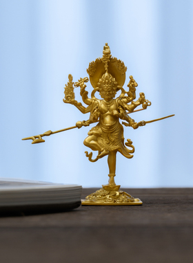 简修行秽迹金刚像佛像摆件纯黄铜像小随身佛禅意家居茶空间装饰品