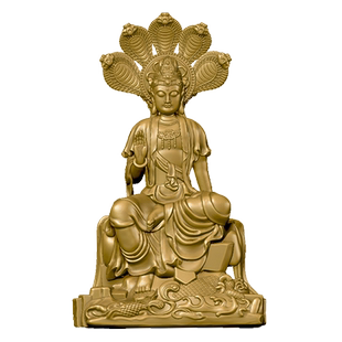 简修行金色龙树菩萨佛像摆件随身佛像黄铜像家居供奉书房装饰精致