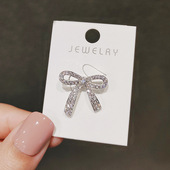 韩国俏皮蝴蝶结胸针女装 饰高档别针固定衣服领针防走光扣西装 胸花