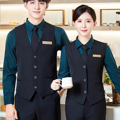 酒店KTV服务员工作服男职业马甲套装酒吧夜场餐饮前台球工装制服