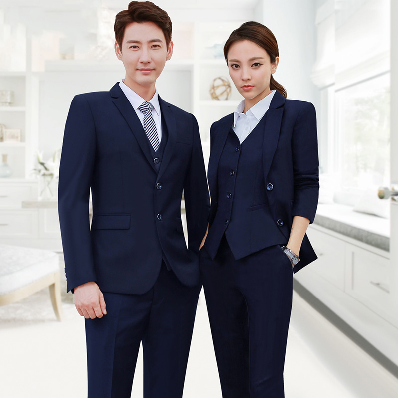 职业套装女4s店工装西装套装女面试正装女套装售楼部销售工作服女